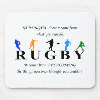 Rugby Inspirational Quote Mouse Pad