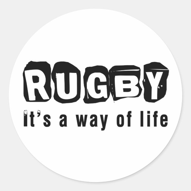 Rugby It's a way of life Classic Round Sticker (Front)