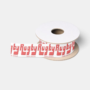 Rugby life style satin ribbon