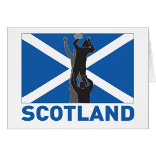 Rugby lineout throw ball scotland flag