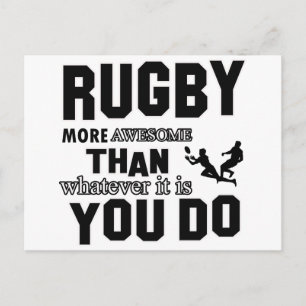 rugby more awesome postcard