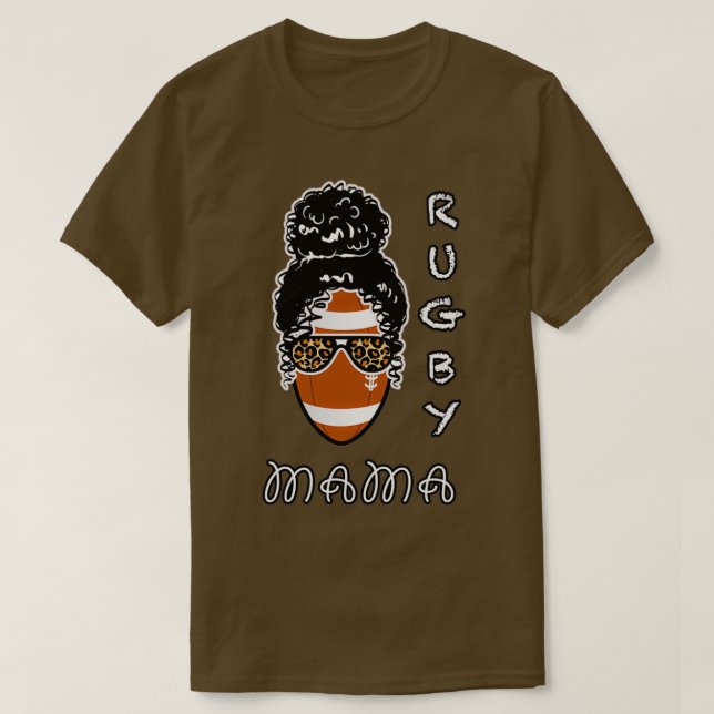 Rugby mum funny design for lovers Rugby and mother T-Shirt (Design Front)