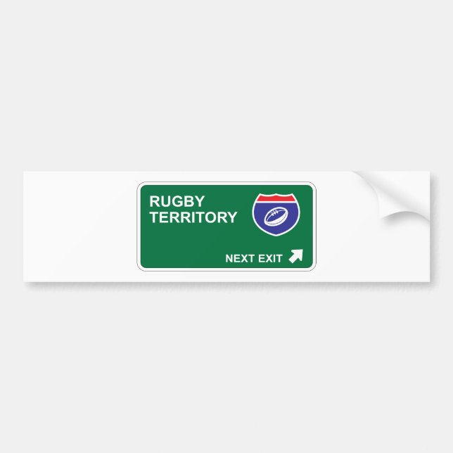 Rugby Next Exit Bumper Sticker (Front)