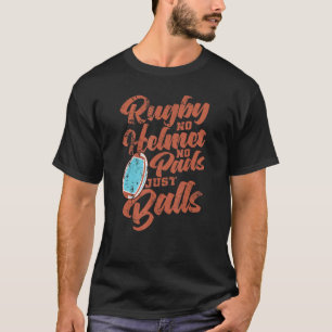Rugby no Helmet no Protectors only Balls Football T-Shirt