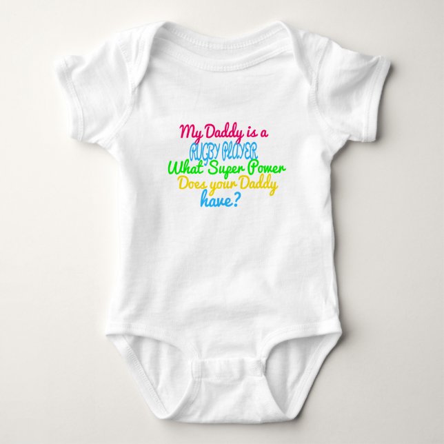 RUGBY PLAYER BABY BODYSUIT (Front)