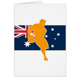 rugby player flag australia