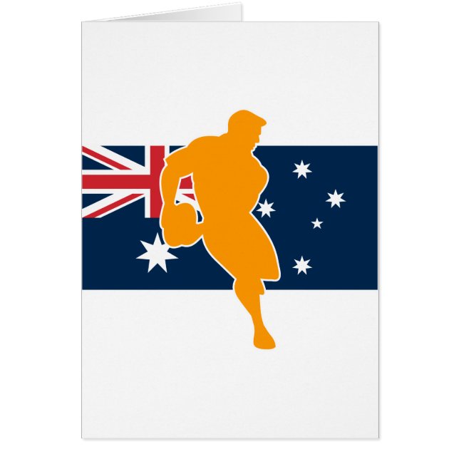 rugby player flag australia (Front)