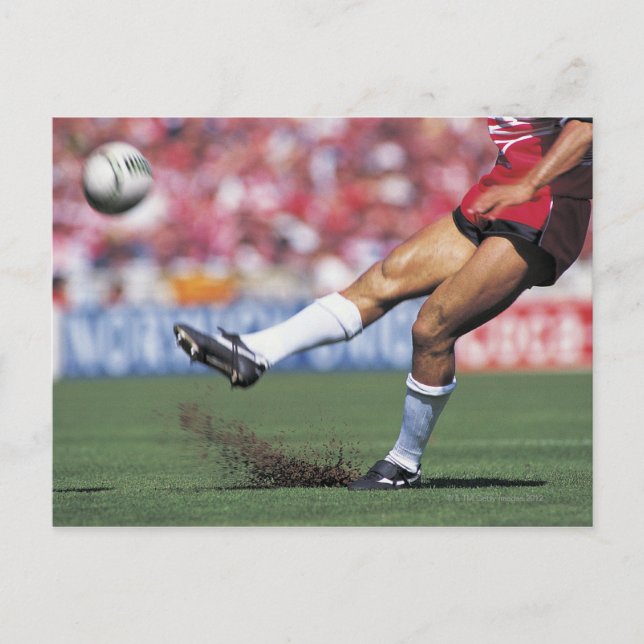 Rugby Player Kicking the Ball Postcard (Front)