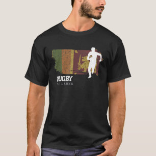 Rugby Player Sri Lanka Flag Sports Ball Rugby T-Shirt
