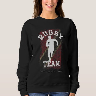 Rugby Player Trinidad & Tobago Flag Sports Ball Ru Sweatshirt