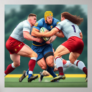 Rugby Players Art Print