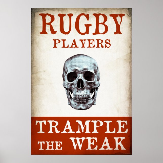 Rugby Players Trample The Week - Print (Front)