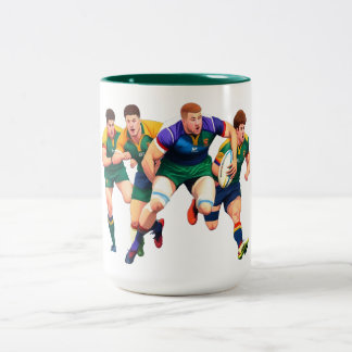 Rugby Players Two-Tone Mug