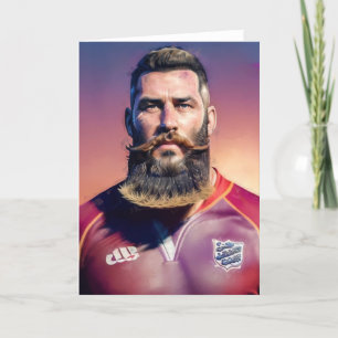 Rugby Portrait - Rugby Greeting Card