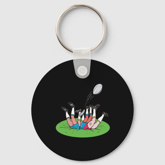 Rugby Scrum Key Ring (Front)