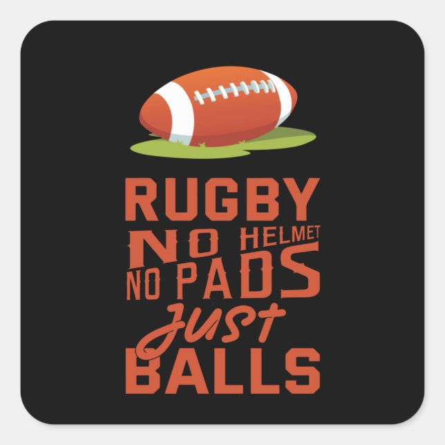 Rugby Sport Gift Square Sticker (Front)