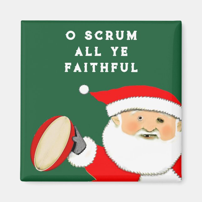 Rugby Stocking Stuffers Magnet (Front)
