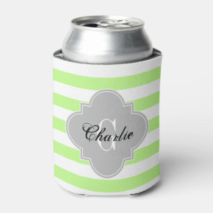 rugby Stripe Grey Can Cooler