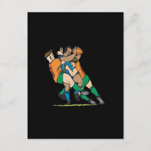 Rugby Tackle 2 Postcard