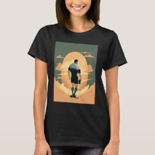 Rugby Team Captain Pop Rugby Player T-Shirt