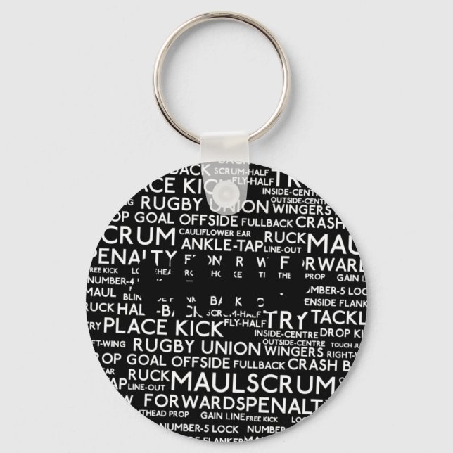 Rugby Union Gifts Key Ring (Front)