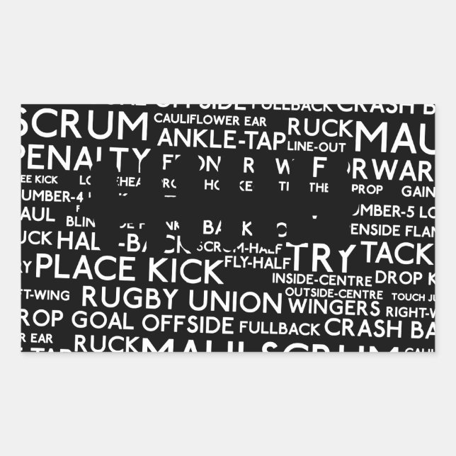 Rugby Union Gifts Rectangular Sticker (Front)