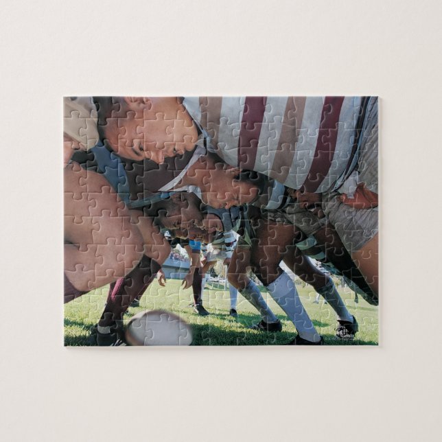 Rugby Union Players in a Scrum Jigsaw Puzzle (Horizontal)