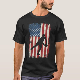 Rugby Usa American Flag Coach Rugger Team Seniors T-Shirt