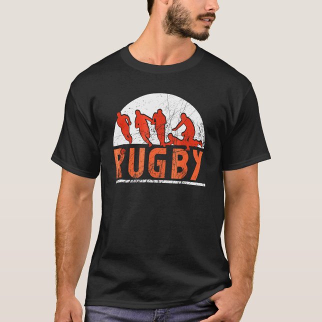 Rugby Vintage Style T-Shirt (Front)