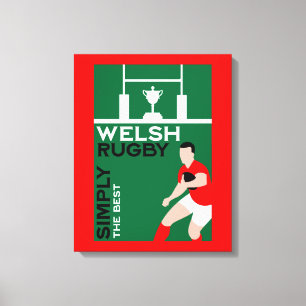 Rugby Wales Fan Art Canvas Print