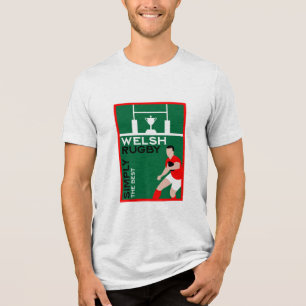 Rugby Wales Fan Art Tri-Blend Shirt