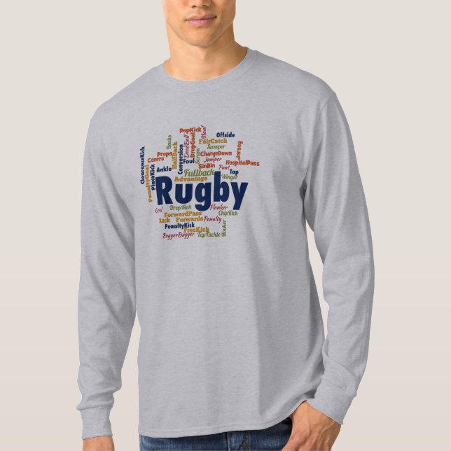 Rugby Word Cloud T-Shirt (Front)
