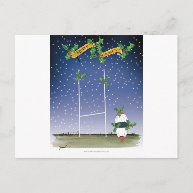 rugby xmas holiday postcard (Front)