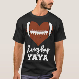 Rugby Yaya Heart  Rugby Player Yaya T-Shirt