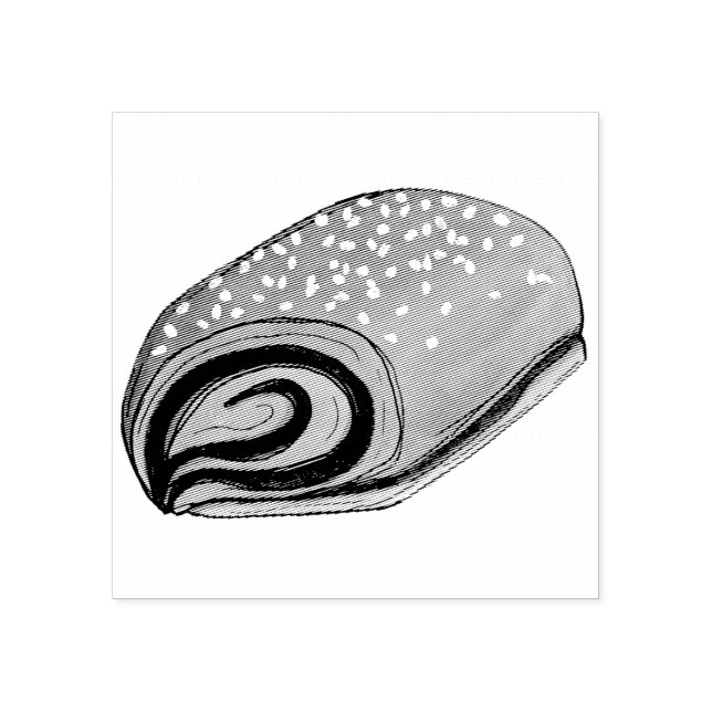 Rugelach Jewish Polish Crescent Roll Pastry Bakery Rubber Stamp (Imprint)