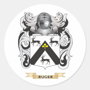 Ruger Coat of Arms (Family Crest) Classic Round Sticker