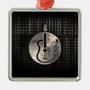 Rugged Acoustic Guitar Metal Tree Decoration