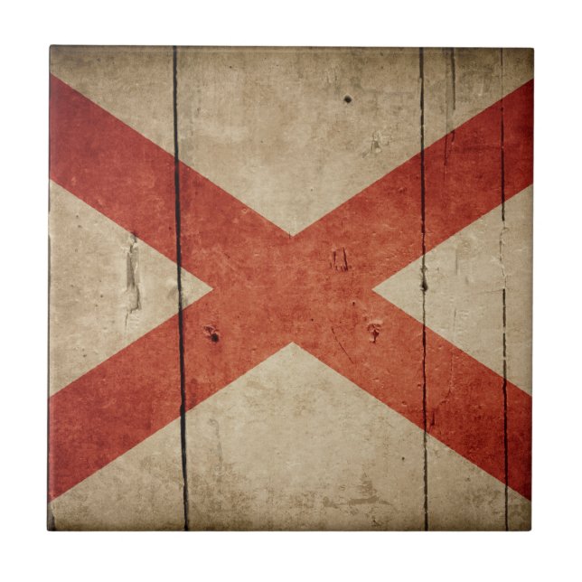 Rugged Alabama Flag Tile (Front)