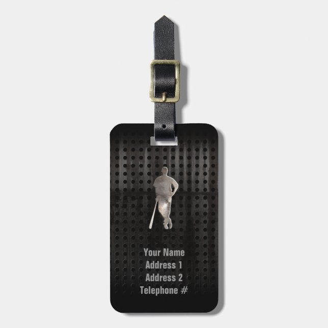 Rugged Baseball Luggage Tag (Front Vertical)