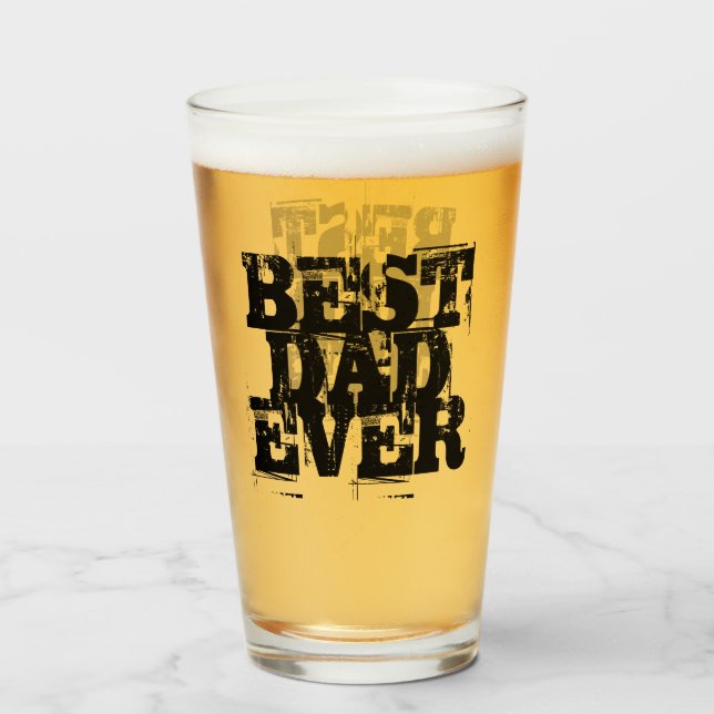 Rugged Best Dad Ever Glass (Front Filled)