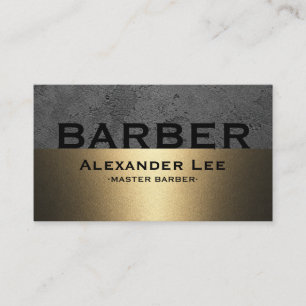 Rugged Black Barbershop Professional Business Card