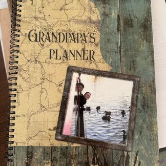 Rugged Blue Planks Planner Notebook