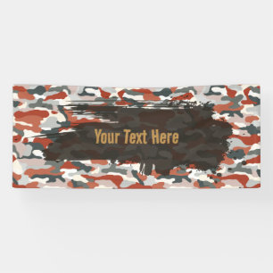 Rugged Brown Camouflage Long Banner
