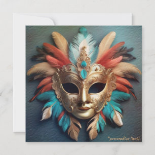 Rugged Carnival mask. Card
