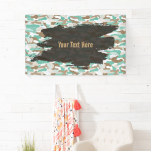 Rugged Coastal Camouflage Personalised Banner