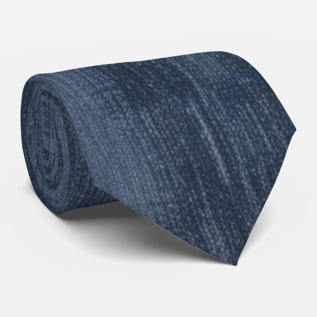 Rugged Denim Look Men's Neck Tie (Rolled)