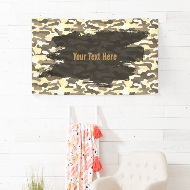Rugged Desert Camouflage Personalised Banner (Insitu)
