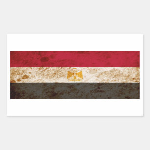 Rugged Egyptian Flag Rectangular Sticker