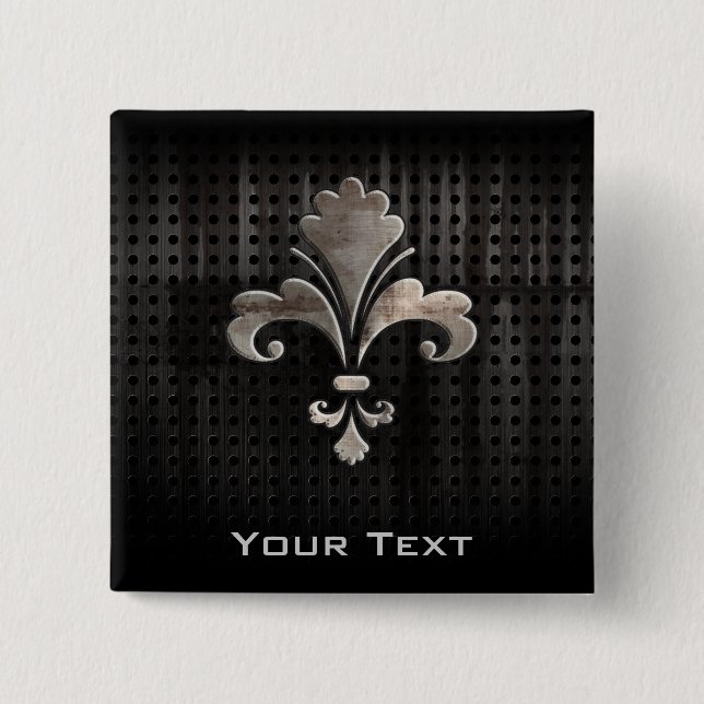 Rugged Fleur de lis 15 Cm Square Badge (Front)