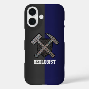 Rugged Geologist's Hammer Logo iPhone 16 Case